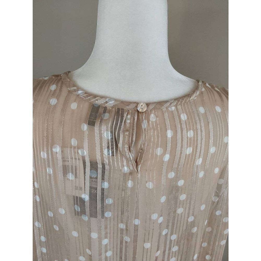 Cassee's Tank Size 2X  New with tag Brown with lurex threads - Picture 7 of 11
